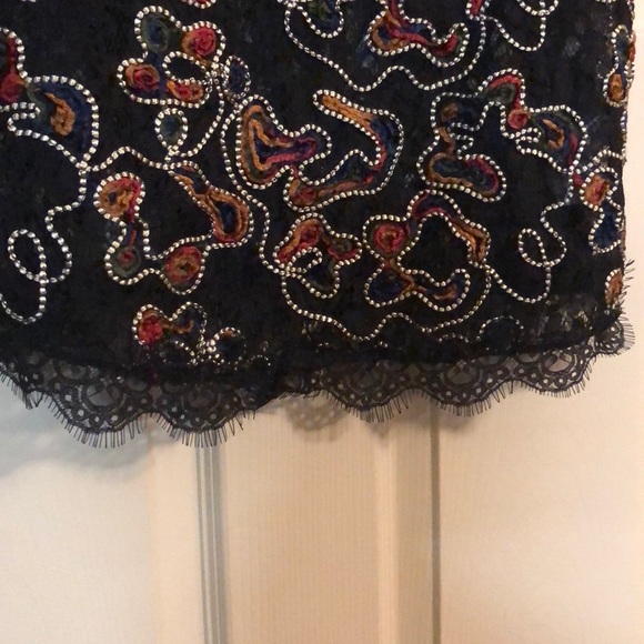 Zara Embroidered Lace and Velvet Top - Picture 5 of 8
